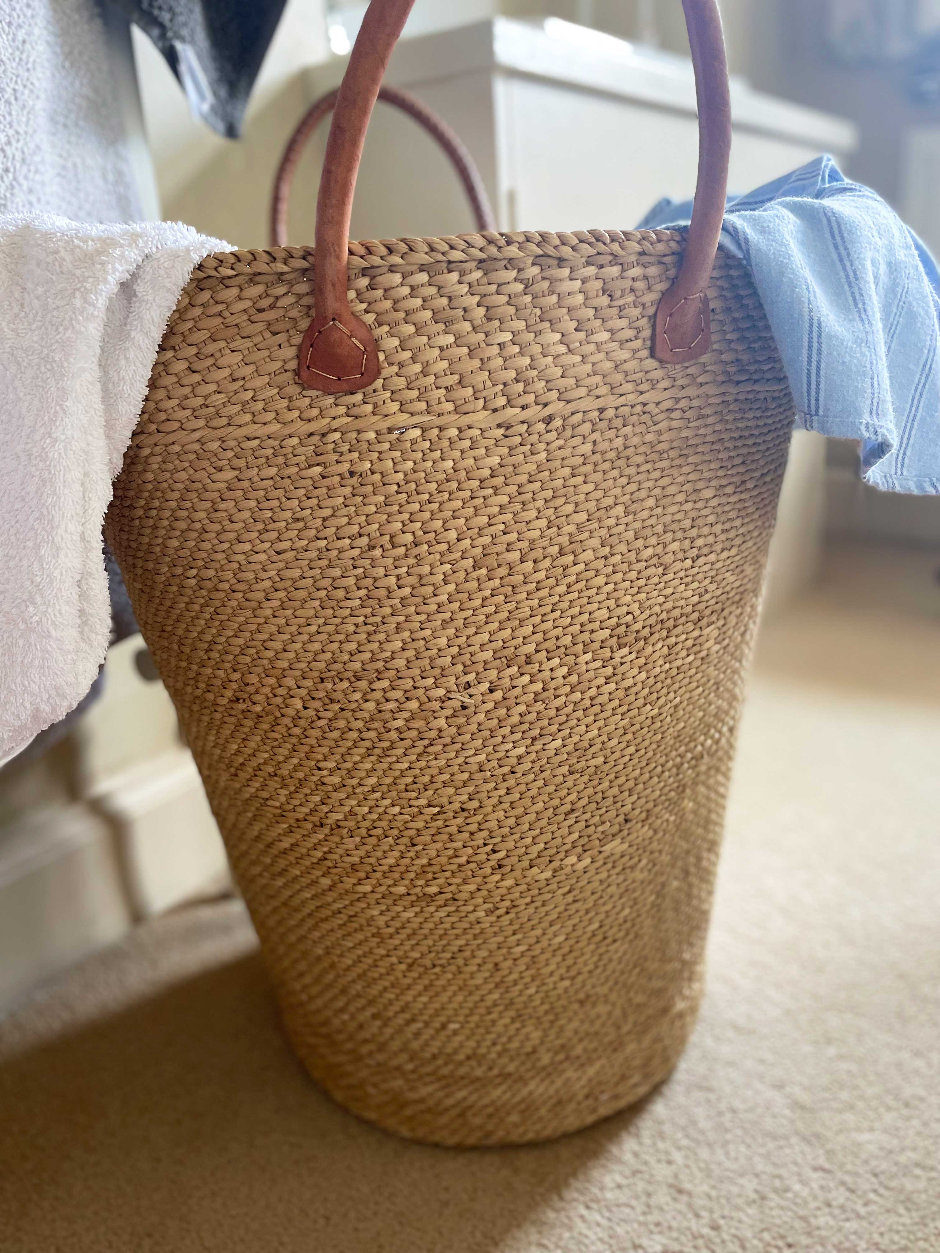 Large Tanzanian Sea Grass Laundry Basket.