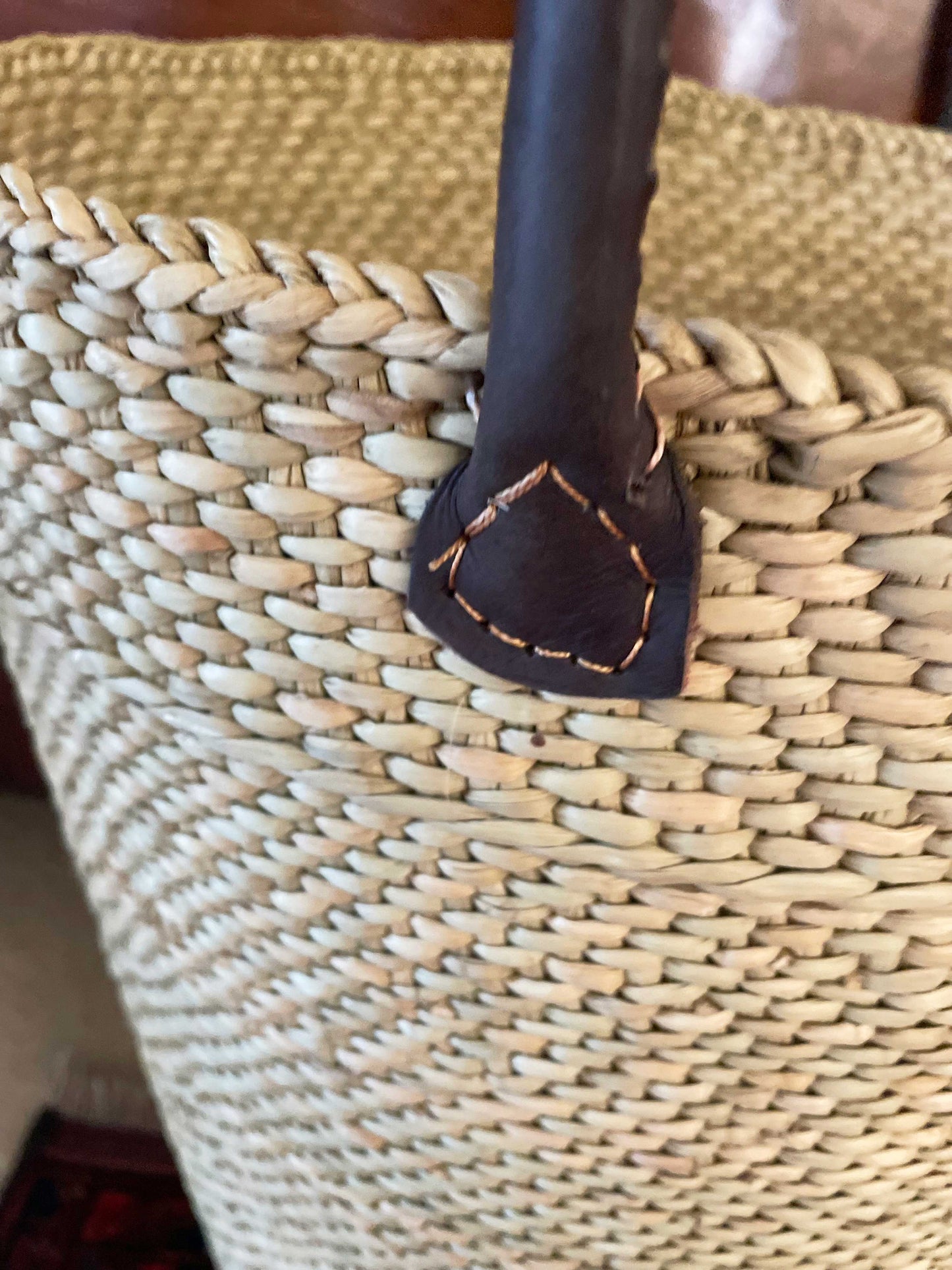 Large Tanzanian Sea Grass Laundry Basket.