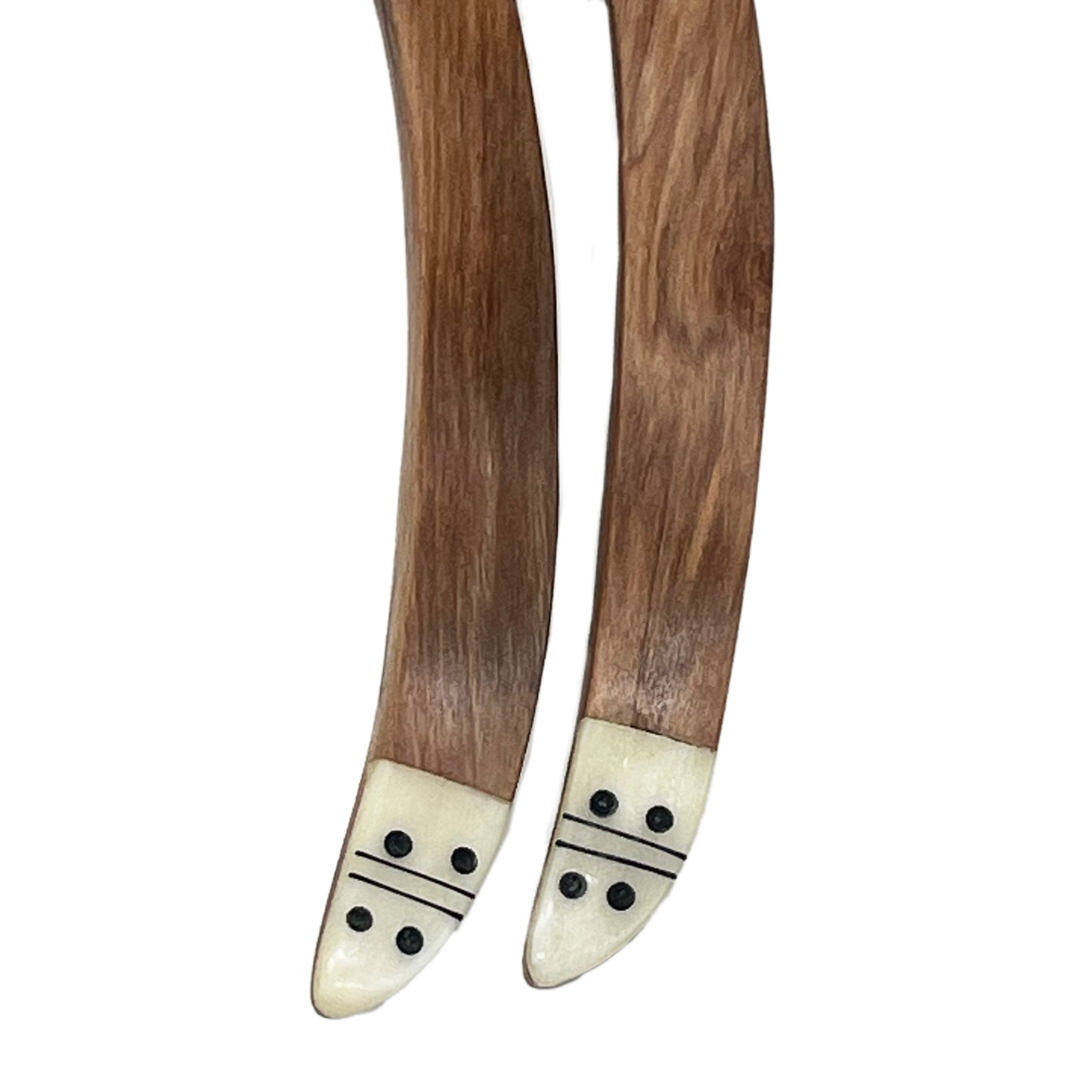 Olive Wood Salad Servers with Bone Inlay in Handle