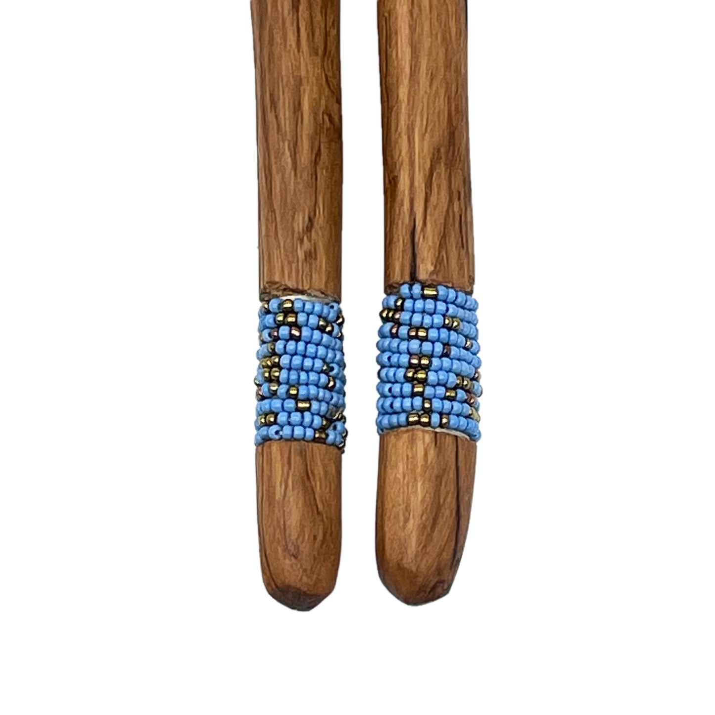 Olive Wood Salad Servers with beaded handles