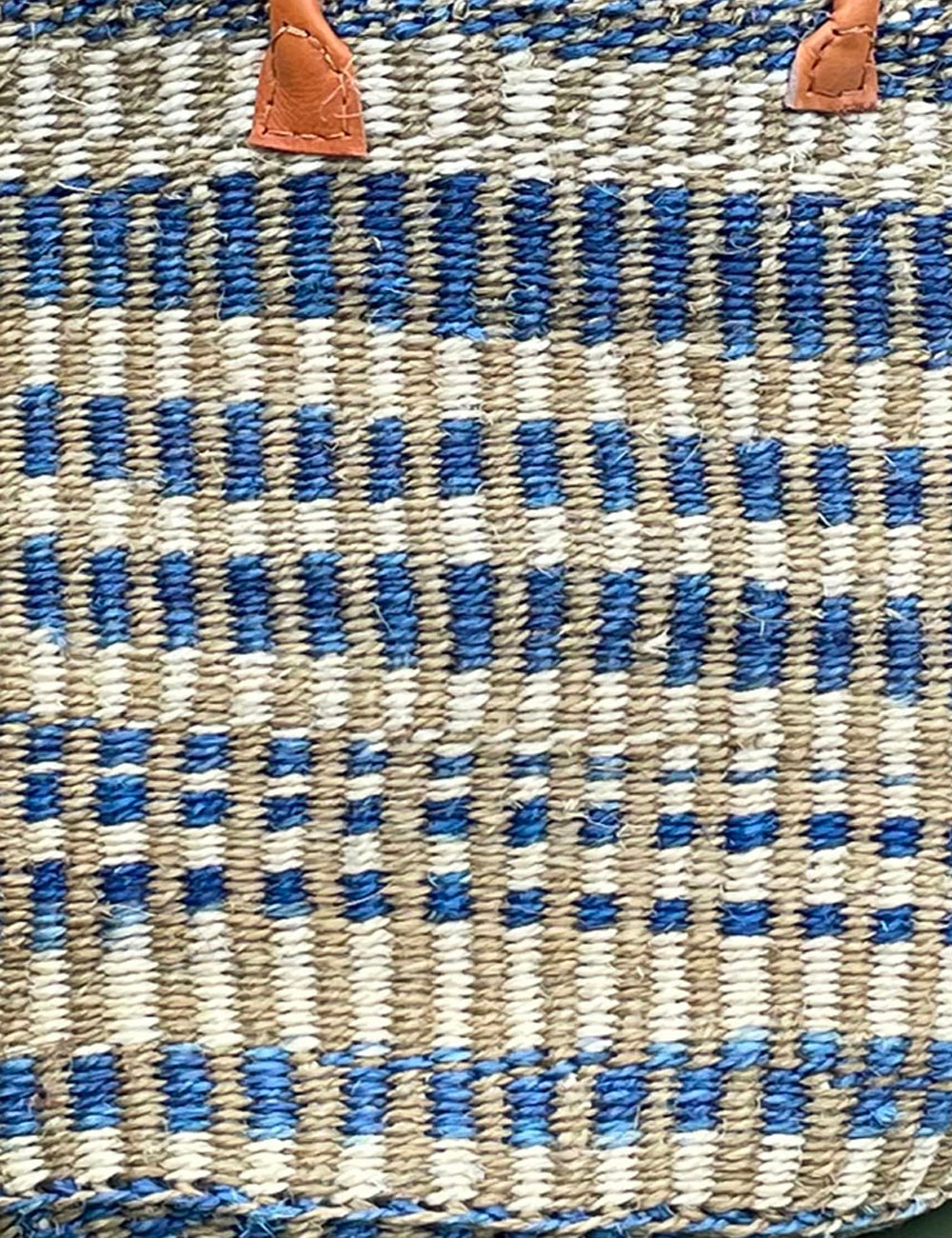Medium Sisal Basket Blue Beige & Natural Marl