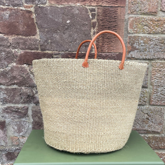 XL Sisal Log Basket Natural & Ivory Marl