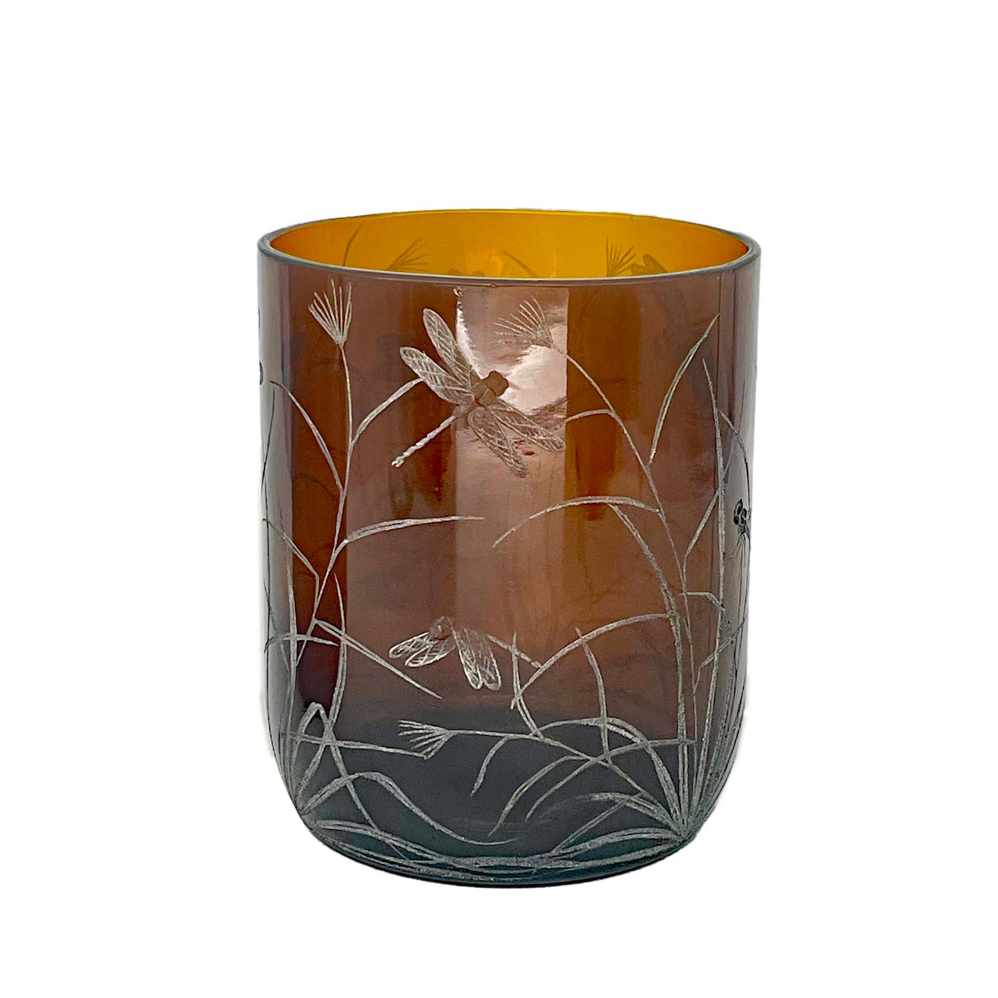 Large Storm Lantern  Engraved with Dragon Fly