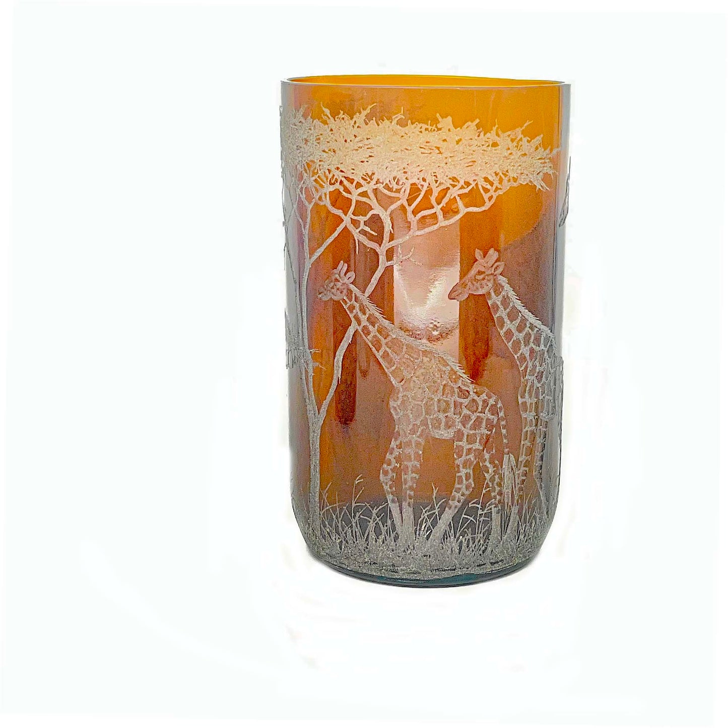 Extra Large Storm Lantern,  Engraved with Giraffe (C)