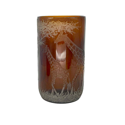 Extra Large Storm Lantern,  Engraved with Giraffe (B)