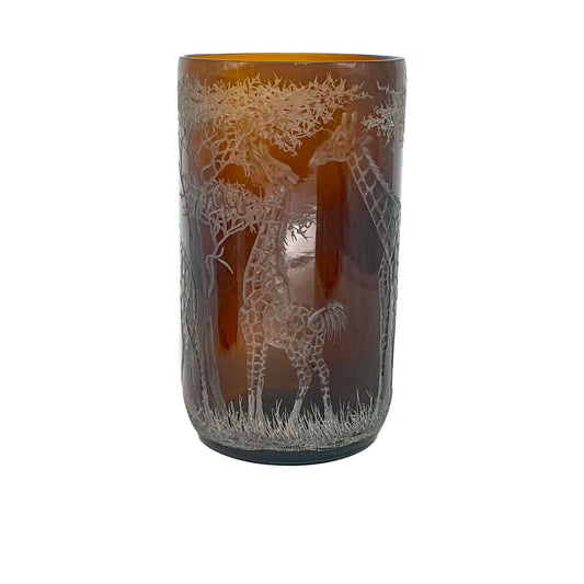 Extra Large Storm Lantern,  Engraved with Giraffe (A)