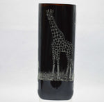 Extra Large Rectangular Storm Lantern,  Engraved with Giraffe