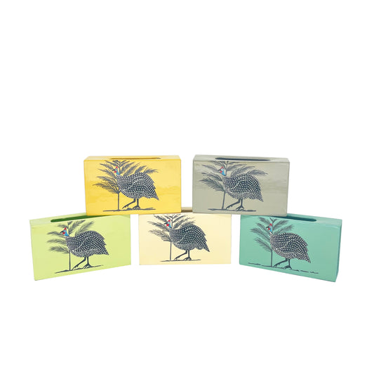 Large Matchbox Cover Guinea Fowl-various colours