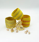 Fine Medium Beaded Sisal Basket Containers