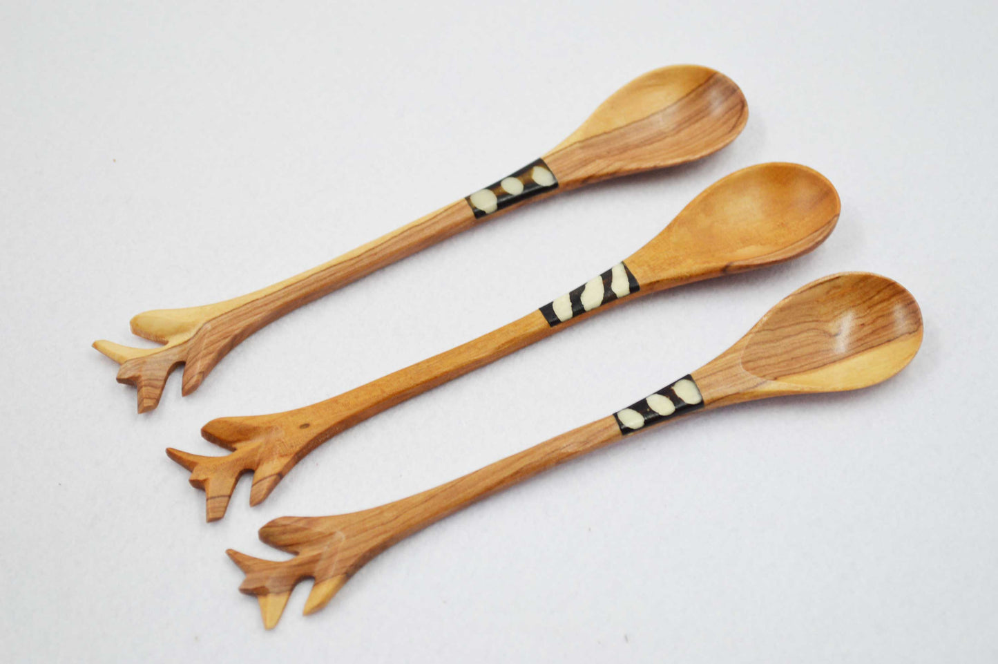 Olive wood small fork & spoons