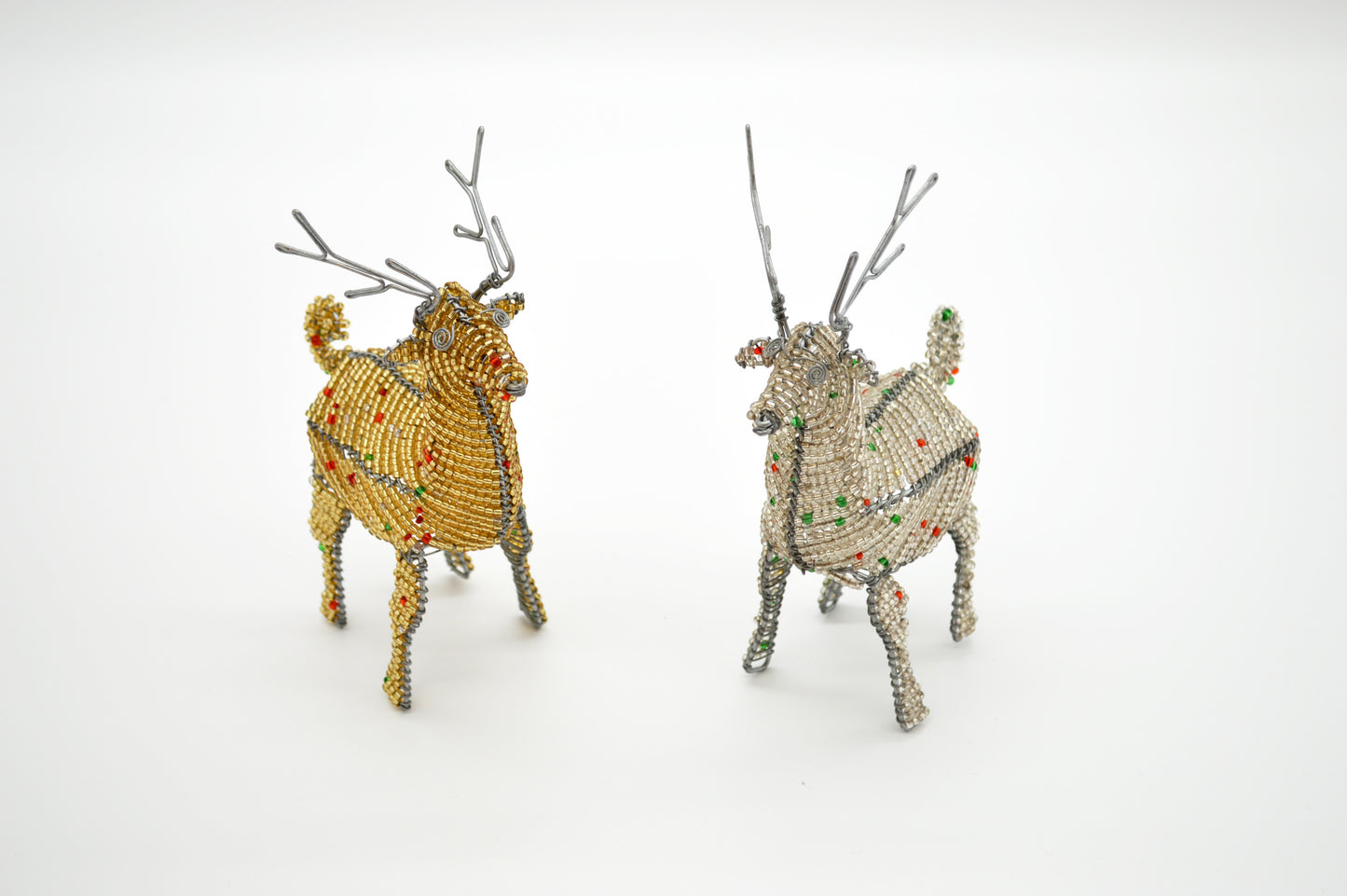 Beaded Reindeer Ornament short