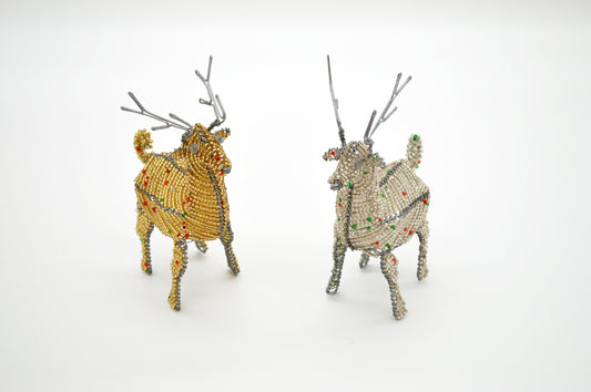 Beaded Reindeer Ornament short