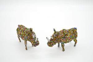 Beaded Rhino Ornament