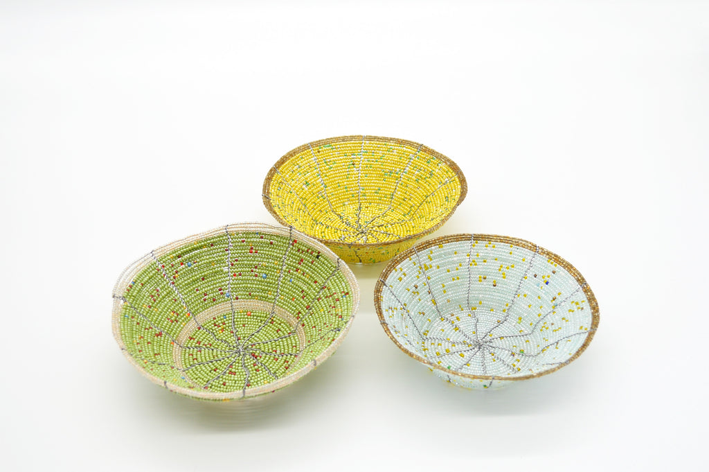 Beaded Trinket Bowls, assorted colours