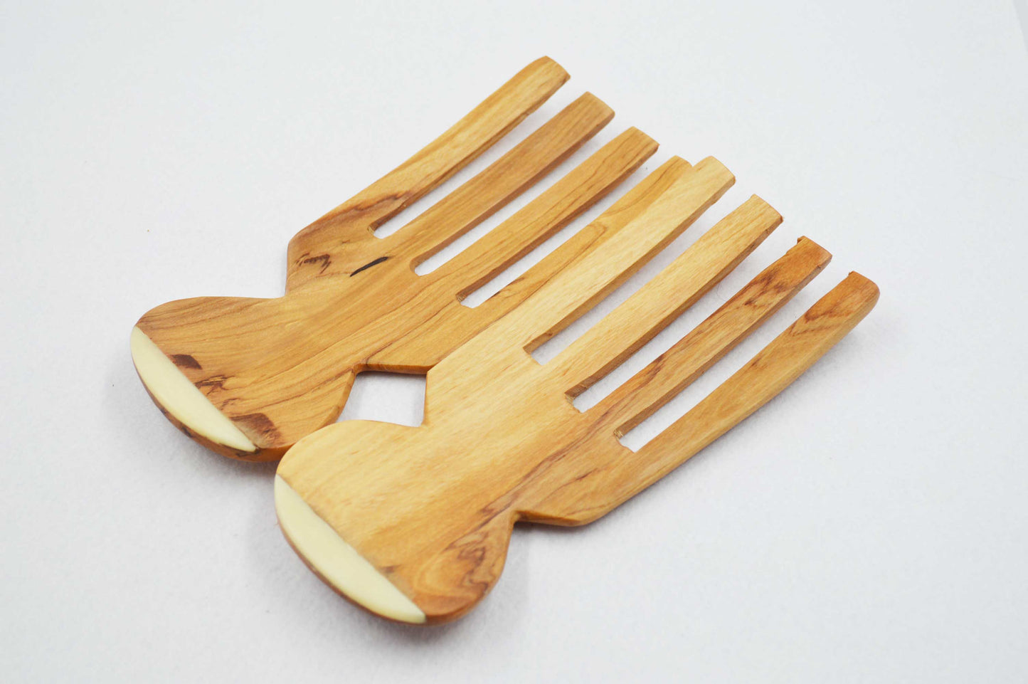 Olive Wood Comb Salad Servers