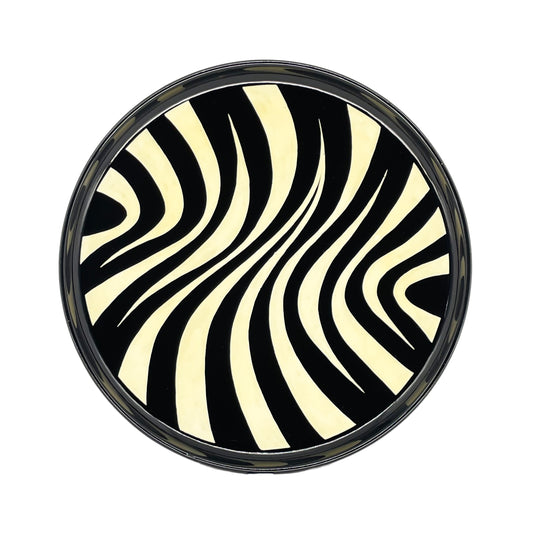 Small Round Tray, Black & White Zebra stripes