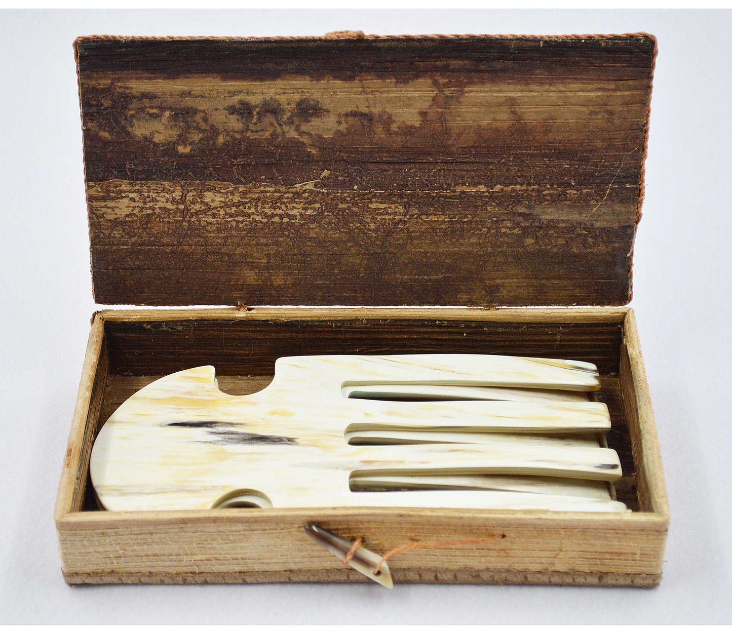 Ankole Cow Horn Comb Shaped Salad Servers