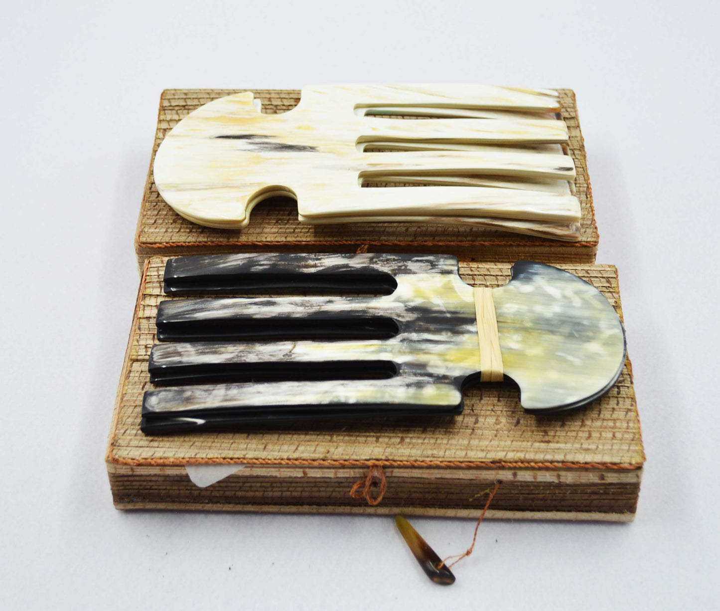 Ankole Cow Horn Comb Shaped Salad Servers