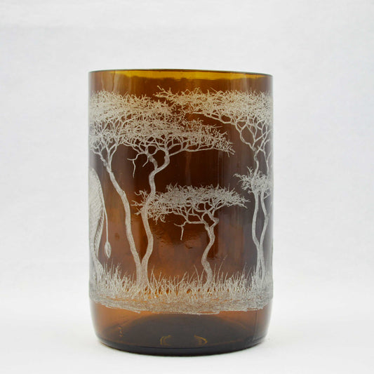 Storm Lantern Extra Large, Engraved with Elephant Family