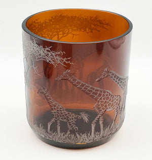 Storm Lantern Extra Large, Engraved with Giraffe Family