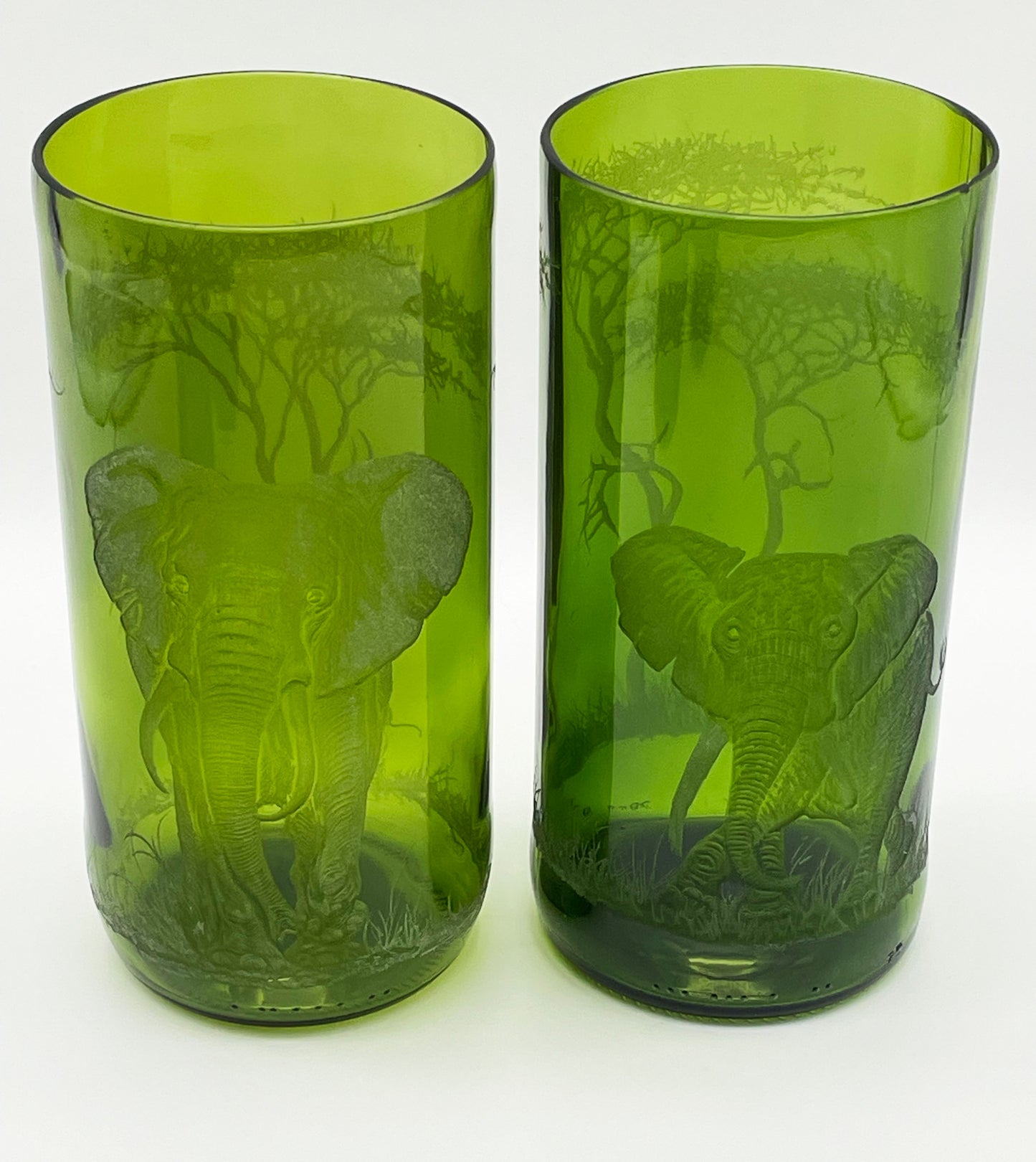 Storm Lantern, Engraved with Elephant