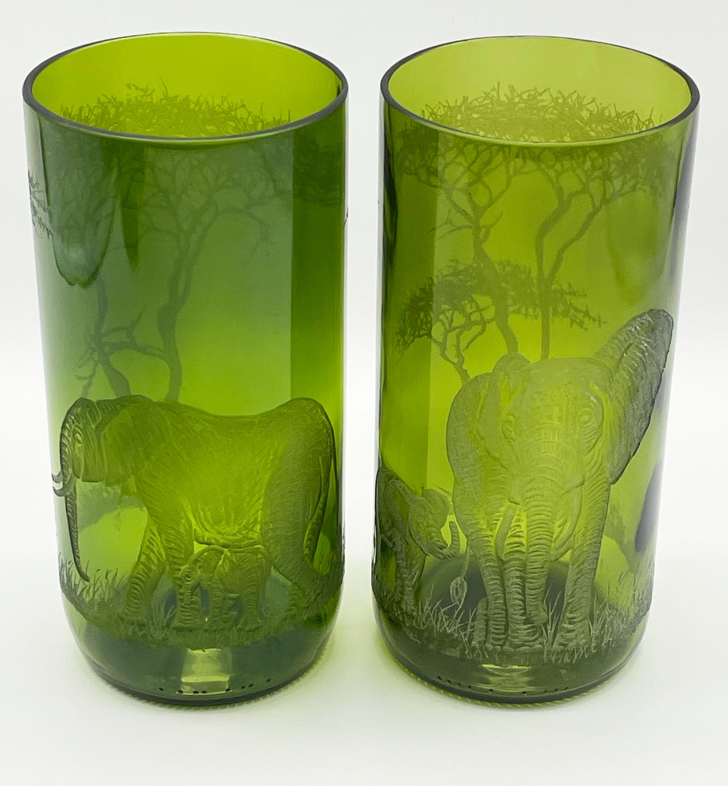 Storm Lantern, Engraved with Elephant