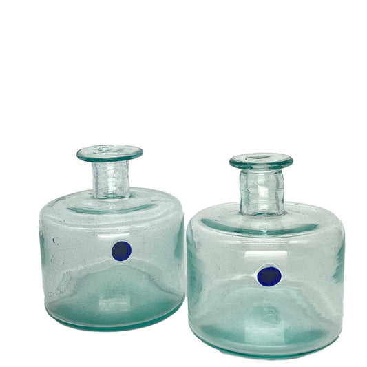 Vase, Aqua Green recycled Glass Bottle/Vase
