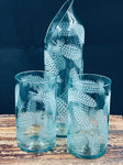 Hand Engraved recycled Glasses with Feathers