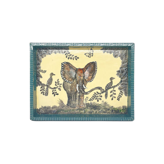 Naive Art Tray-Elephant