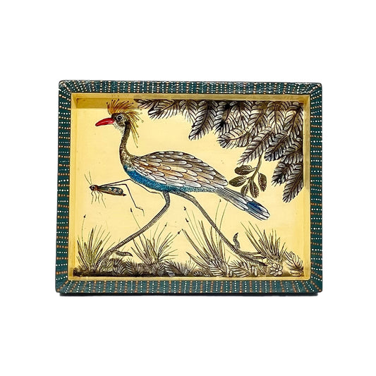 Naive Art Tray - Small - Crested Crane