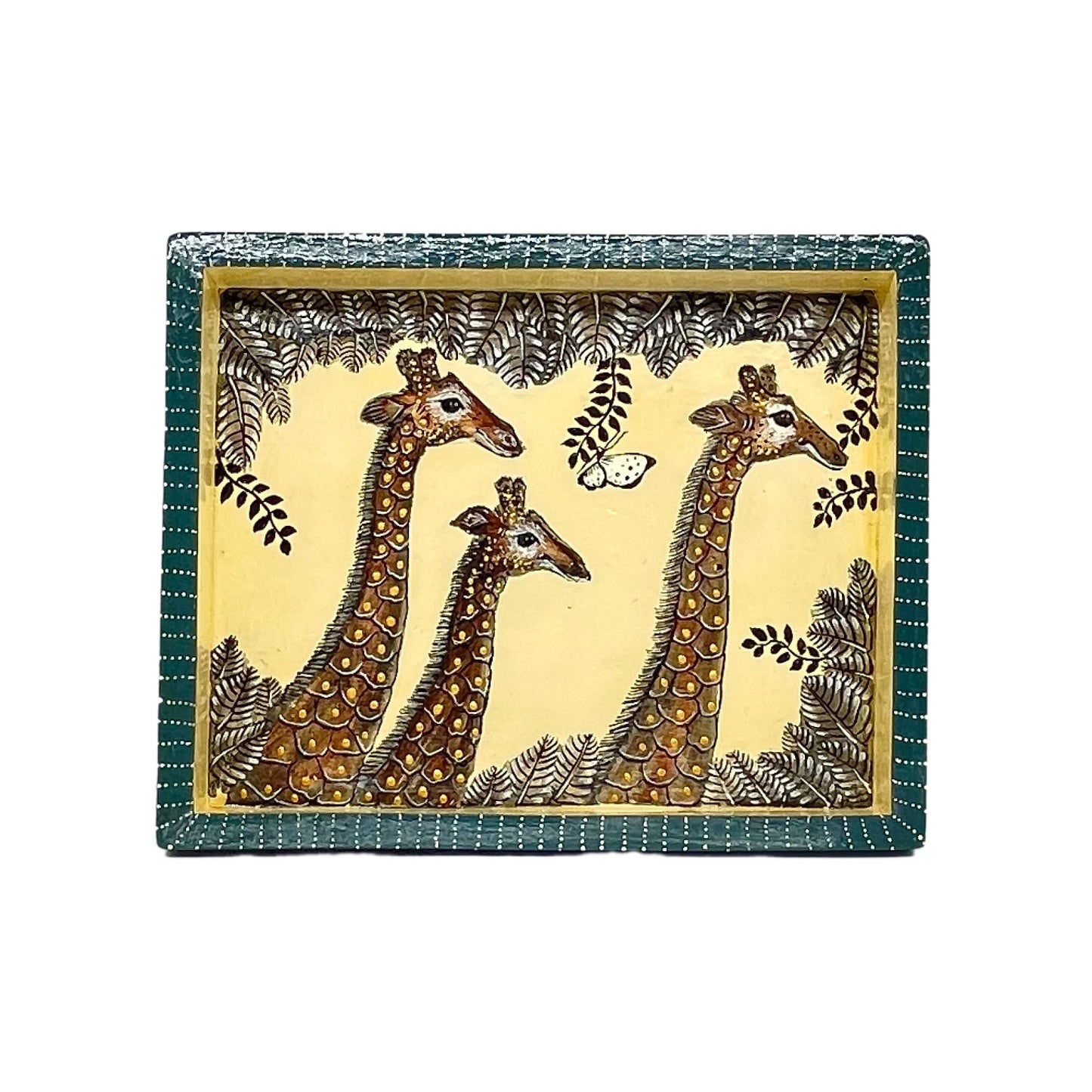 Naive Art Tray Small Three Giraffe