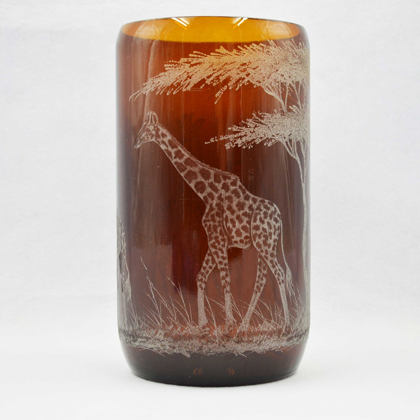 Extra Large Storm Lantern,  Engraved with Giraffes (B)
