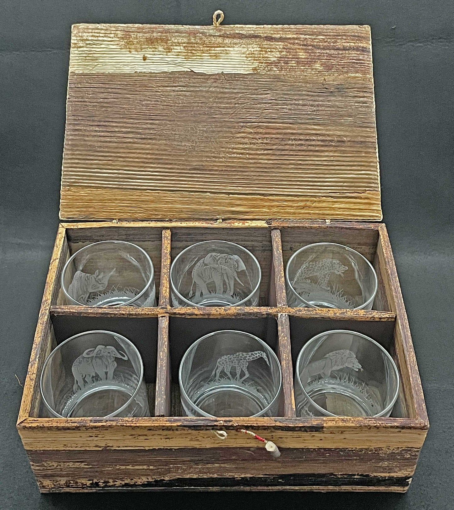 Tumbler Glasses, Engraved with Big 5 plus Giraffe