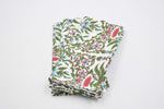 Napkins sets of 4, blues & reds