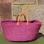 Wide Sisal XL Basket - PINKS