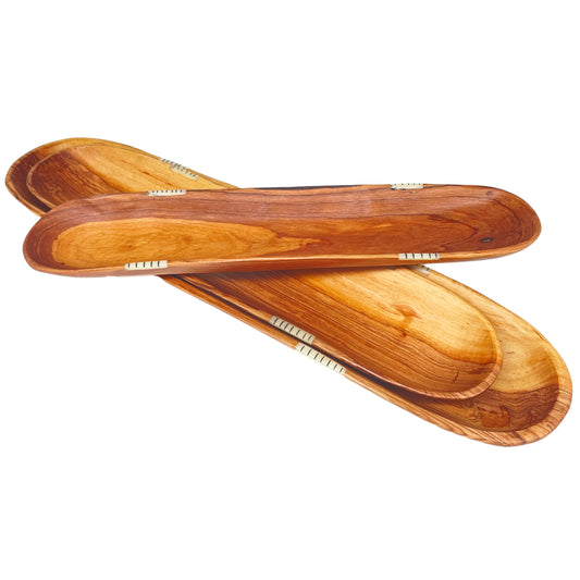 Olivewood  Bowls Set of Three Long bowls
