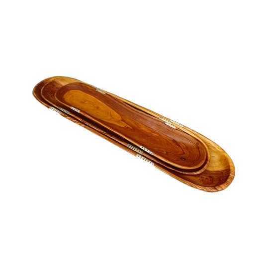 Olivewood  Bowls Set of Three Long bowls