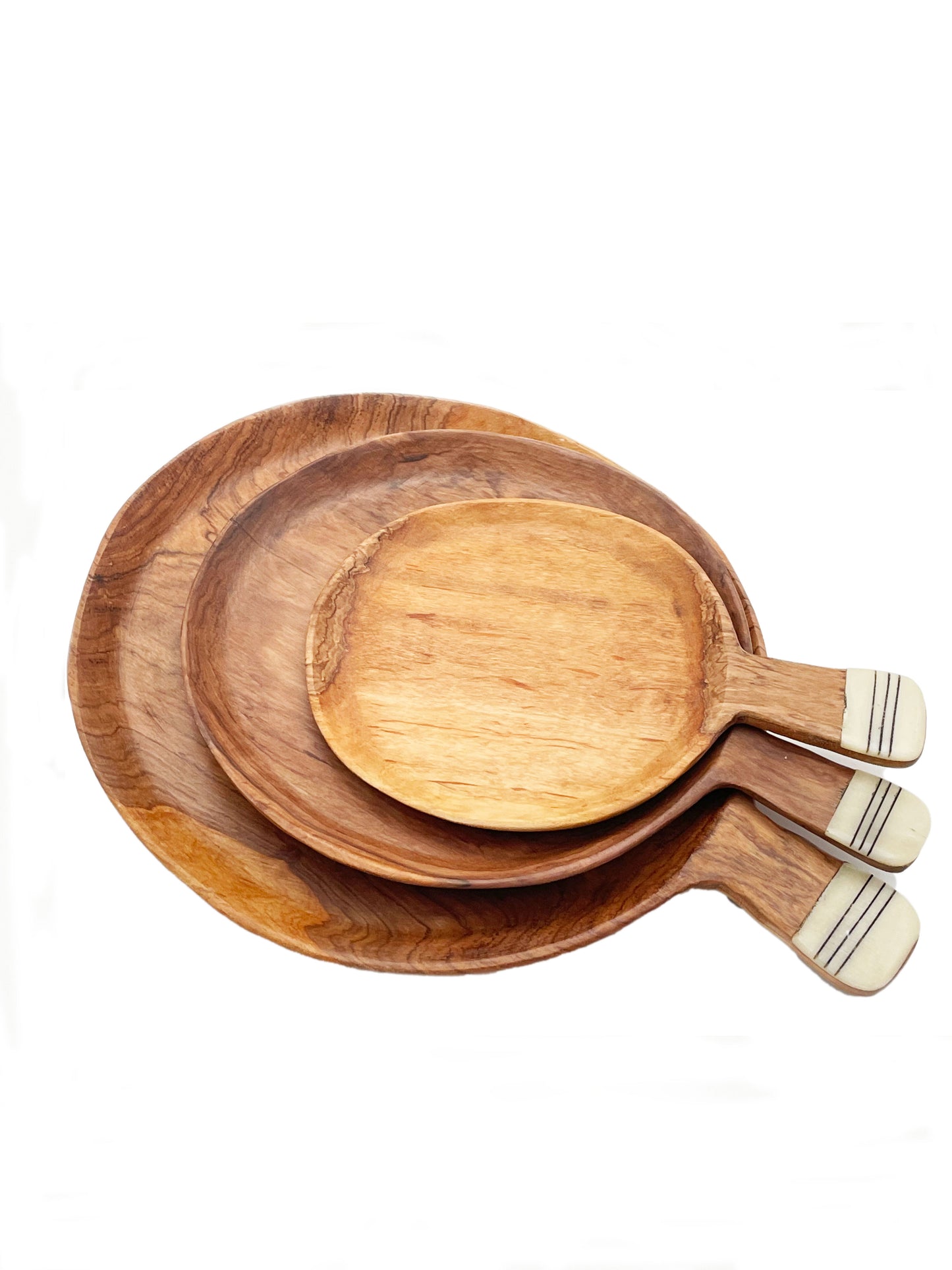Olivewood Platters Set of Three Round