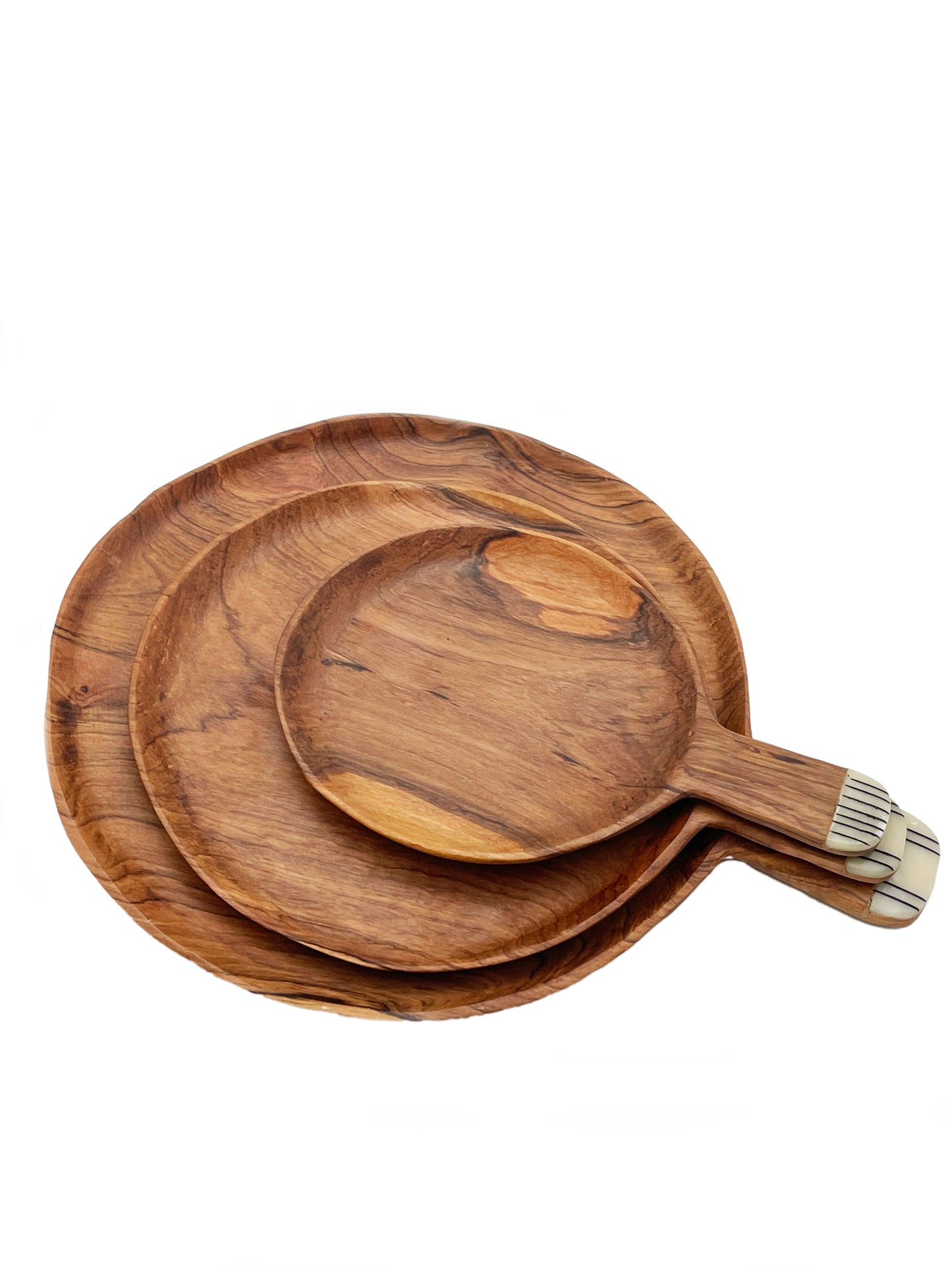 Olivewood Platters Set of Three Round