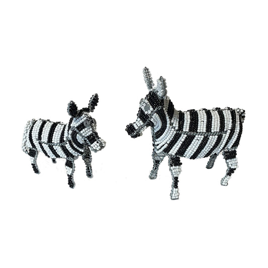 Beaded Zebra Ornament