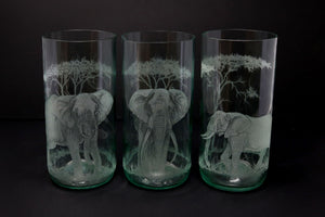 Storm Lantern, Engraved with Elephant (Bull)