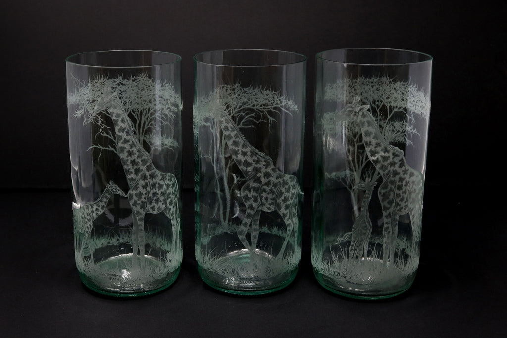 Storm Lantern,  Engraved with Giraffe (Bull)