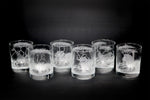 Tumbler Glasses, Engraved with African animals