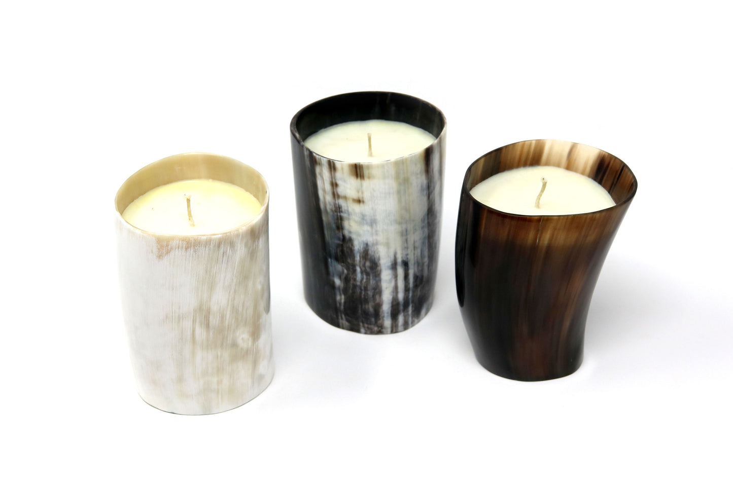 Ankole Cow Horn Candles in Banana Fibre Box, various sizes