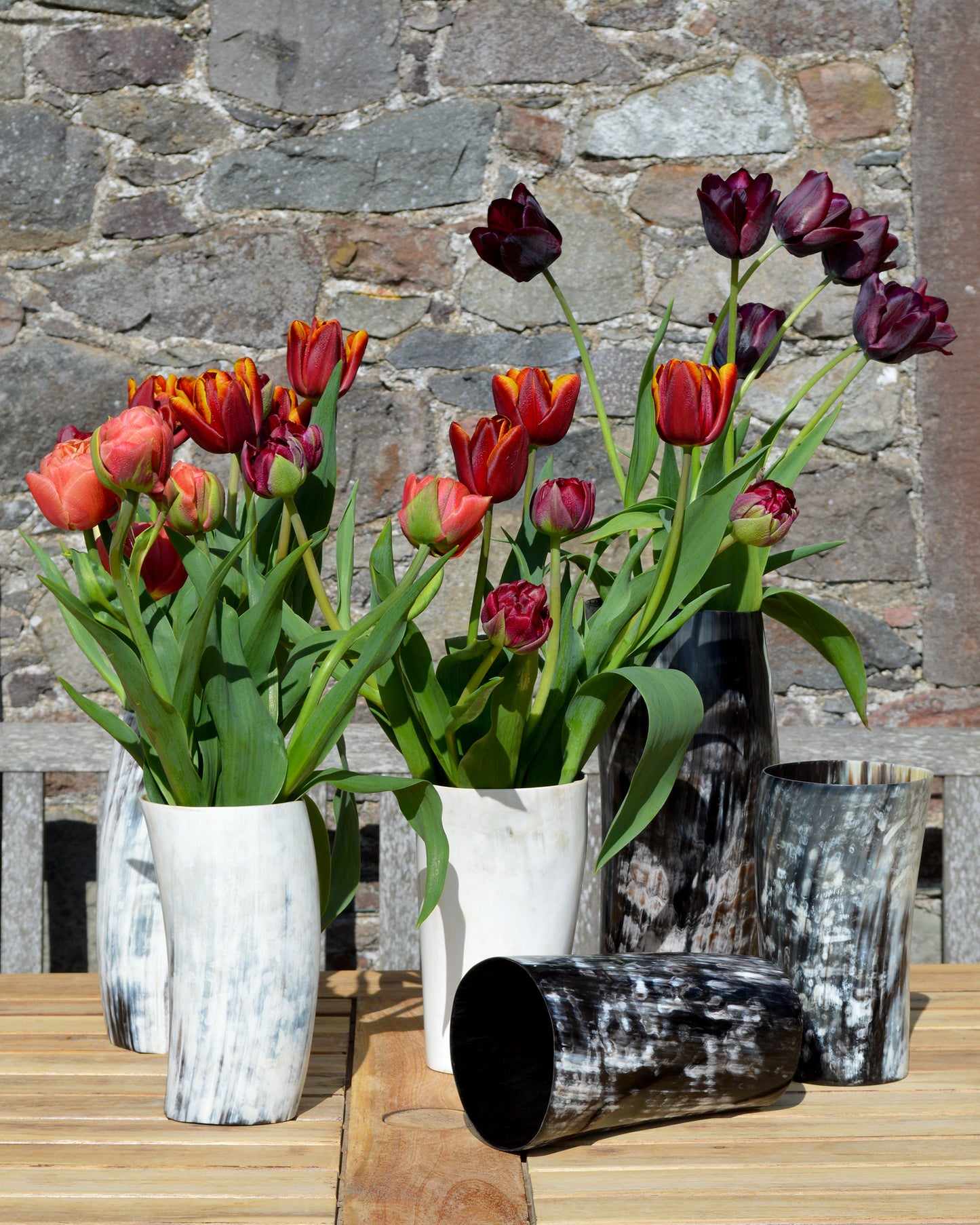 Ankole Cow Horn Vase, various sizes