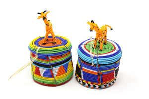 Beaded Animal Pots - Giraffe