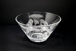 Glass Bowl, Engraved with the Big Five
