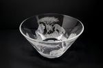 Glass Bowl, Engraved with the Big Five