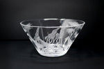 Glass Bowl, Engraved with Giraffe