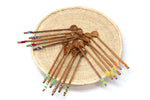 Olive wood long handled beaded Spoon